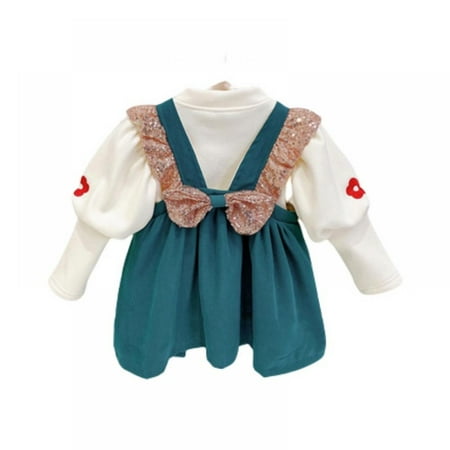 Autumn Spring Children s Clothes Sweet Girls Princess 2pcs Clothes Set Long Sleeve Top Shirt+Ruffle Overall Bow Tank-Dress Suit
Autumn Spring Children s Clothes Sweet Girls Princess 2pcs Clothes Set Long Sleeve Top Shirt+Ruffle Overall Bow Tank-Dress Suit