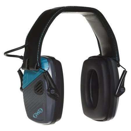

Girls With Guns Shield Low-Profile Electronic Earmuffs 24 Db Nrr Ansi S3.19 & Ce En352-1 Hearing Protection Rated Gray/Teal/Black
