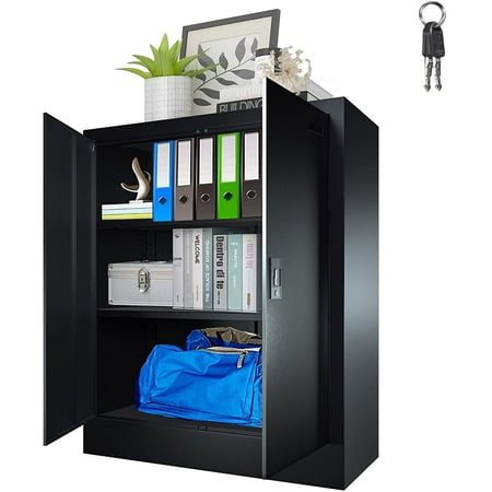 Metal Garage Cabinet 42-Inch Lockable Steel Storage Cabinet with Doors & Adjustable Shelves Office Storage Cabinet for Garage Pantry Home Office Warehouse Basement (Black)
Metal Garage Cabinet 42-Inch Lockable Steel Storage Cabinet with Doors & Adjustable Shelves Office Storage Cabinet for Garage Pantry Home Office Warehouse Basement (Black)