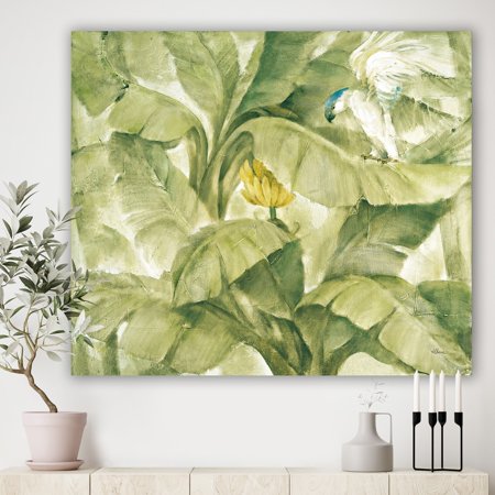 DESIGN ART Designart 'Tropical Canopy II Green' Traditional Canvas Artwork - Green