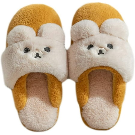 PIKADINGNIS Unisex Cute Bear House Slippers Fluffy Faux Fur Non-Slip Winter Animal Slippers Indoor Outdoor Bedroom Slippers
PIKADINGNIS Unisex Cute Bear House Slippers Fluffy Faux Fur Non-Slip Winter Animal Slippers Indoor Outdoor Bedroom Slippers