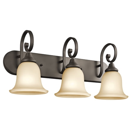 Bathroom Vanity 3 Light Fixtures With Olde Bronze Finish Medium Bulb Type 24" 300 Watts