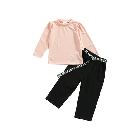Baby Girl Clothing Set Long Sleeve Round Neck Blouse and Letters Print Waistband Trousers
Baby Girl Clothing Set Long Sleeve Round Neck Blouse and Letters Print Waistband Trousers