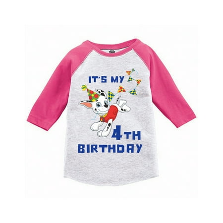 Paw Patrol Tshirt for 4th Birthday Boy Girl - Raglan Style Long Sleeve - Paw Patrol Marshall Bday Gift 4 Years Old Toddler 4T
Paw Patrol Tshirt for 4th Birthday Boy Girl - Raglan Style Long Sleeve - Paw Patrol Marshall Bday Gift 4 Years Old Toddler 4T