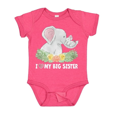 Inktastic I Love My Big Sister with Elephant Family with Flowers Gift Baby Boy or Baby Girl Bodysuit
Inktastic I Love My Big Sister with Elephant Family with Flowers Gift Baby Boy or Baby Girl Bodysuit