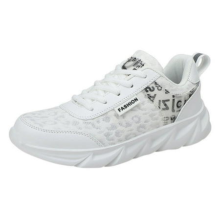 Cathalem Women Leopard Pattern Running Shoes Lace Up Front Sporty Sports Shoes White White 40
Cathalem Women Leopard Pattern Running Shoes Lace Up Front Sporty Sports Shoes White White 40