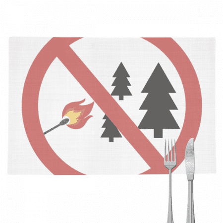 Logo No Fire In The Forest Placemat Pad Kitchen Woven Heat Resistant Cushion Rectangle
Logo No Fire In The Forest Placemat Pad Kitchen Woven Heat Resistant Cushion Rectangle