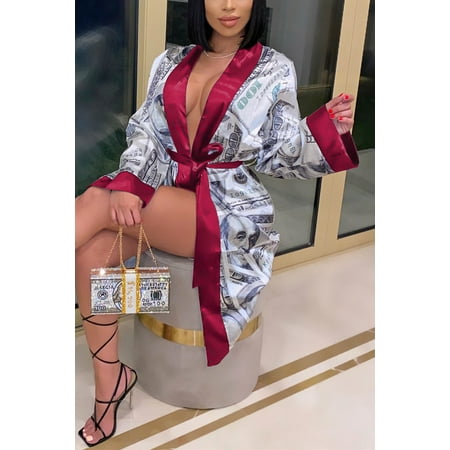 Women s Dollars Money Print Silky Robes Bridesmaid Wedding Party Long Kimono Style Satin Robe Sleepwear
Women s Dollars Money Print Silky Robes Bridesmaid Wedding Party Long Kimono Style Satin Robe Sleepwear