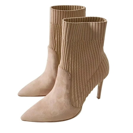 NUOLUX 1 Pair of Delicate Autumn Winter Heels Exquisite Female Boot Chic Short Bootie