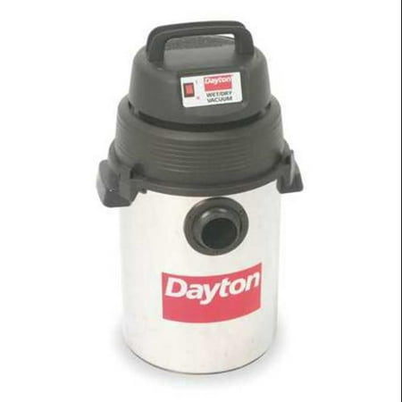 DAYTON 4TB90 Hang-Up Wet\/Dry Vacuum, 2 HP, 6 gal, 120V
