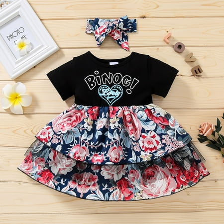 NIUREDLTD Kids Girls Toddler Beach Letters Prints Short Sleeves Princess Girls Dress Bowknot Hairband Cloths
NIUREDLTD Kids Girls Toddler Beach Letters Prints Short Sleeves Princess Girls Dress Bowknot Hairband Cloths