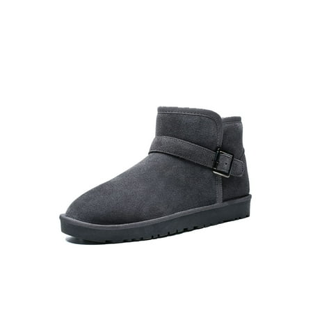 Gomelly Womens Mens Winter Boot Faux Fur Warm Booties Slip On Snow Boots Strap Buckle Shoes Work Walking Ankle Bootie Gray 6
Gomelly Womens Mens Winter Boot Faux Fur Warm Booties Slip On Snow Boots Strap Buckle Shoes Work Walking Ankle Bootie Gray 6