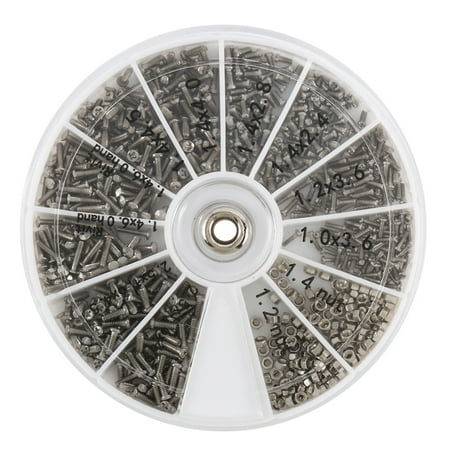 1000Pcs Stainless Steel Screws Set Machine Screws Assortment For PC Glasses Mobile Phone
1000Pcs Stainless Steel Screws Set Machine Screws Assortment For PC Glasses Mobile Phone