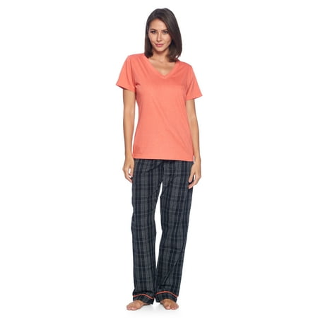 Ashford & Brooks Women s Woven Short Sleeve Jersey Top & Pajama Pants Set Black/Grey/White XXL
Ashford & Brooks Women s Woven Short Sleeve Jersey Top & Pajama Pants Set Black/Grey/White XXL