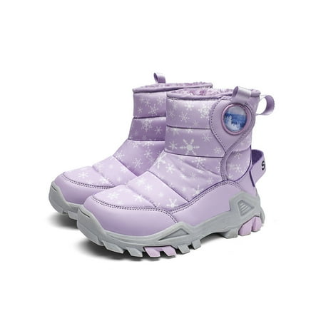 GENILU Children Warm Slip Resistant Ankle Bootie Magnetic Hiking Round Toe Winter Boots Purple 11C
GENILU Children Warm Slip Resistant Ankle Bootie Magnetic Hiking Round Toe Winter Boots Purple 11C