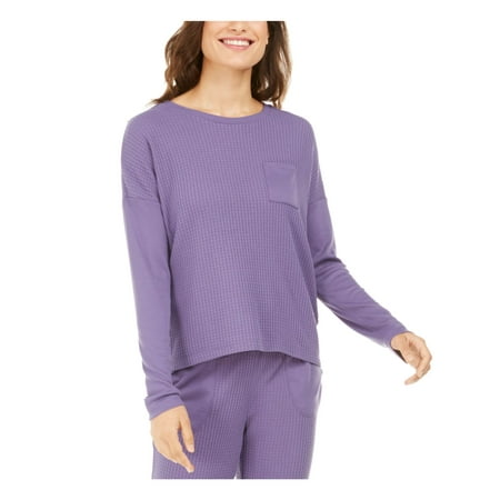 ALFANI Intimates Purple Solid Sleepwear Shirt Size: XXL
