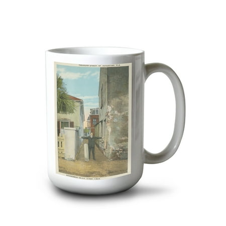 15 fl oz Ceramic Mug St. Augustine FL View of Treasury Street and Man Dishwasher & Microwave Safe
15 fl oz Ceramic Mug St. Augustine FL View of Treasury Street and Man Dishwasher & Microwave Safe