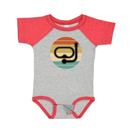 Inktastic Scuba Diver Retro Sunset Diving Gift Baby Boy or Baby Girl Bodysuit
