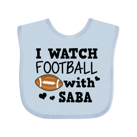 Inktastic I Watch Football with My Saba Gift Baby Boy Bib