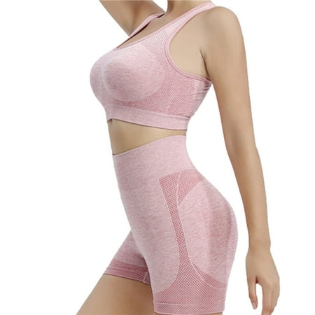 Seamless Workout Outfits High Waist Leggings with Sports Bra for Cycling Dancing Training Pink M
Seamless Workout Outfits High Waist Leggings with Sports Bra for Cycling Dancing Training Pink M