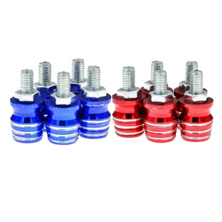 

10pcs Motorbike License Plate Screws Motorcycle Electrocar Modification Screws Parts Moped Glass Cup Shaped Colorful Decorative