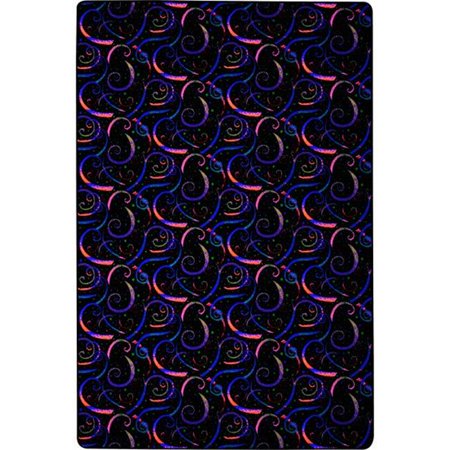 6 x 9 ft. Neon Lights Rectangle Dynamo Fluorescent Area Rug, Multicolor