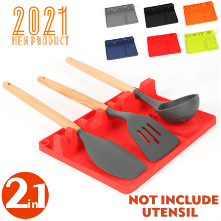 Silicone Spoon Rest 2 In 1 Larger Size Silicone Spoon Holder for Stove Top Upgraded Utensil Rest with Drip Pad Include 5 Slots & 1 Spoon Holder Easy To Clean Hang Hole Design Red.
Silicone Spoon Rest 2 In 1 Larger Size Silicone Spoon Holder for Stove Top Upgraded Utensil Rest with Drip Pad Include 5 Slots & 1 Spoon Holder Easy To Clean Hang Hole Design Red.