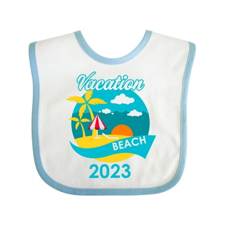 Inktastic Vacation Beach 2023 Gift Baby Boy or Baby Girl Bib