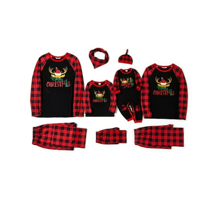 Sunisery Christmas Matching Family Pajamas Sets My 1st Xmas Print Long Sleeve Round Neck T-shirt + Plaid Pants Homewear Sleepwear
Sunisery Christmas Matching Family Pajamas Sets My 1st Xmas Print Long Sleeve Round Neck T-shirt + Plaid Pants Homewear Sleepwear