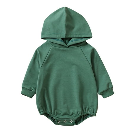 Infant Boys Girls Long Sleeve Solid Color Hooded Pullover Romper Newborn Sweatshirt Bodysuits
Infant Boys Girls Long Sleeve Solid Color Hooded Pullover Romper Newborn Sweatshirt Bodysuits