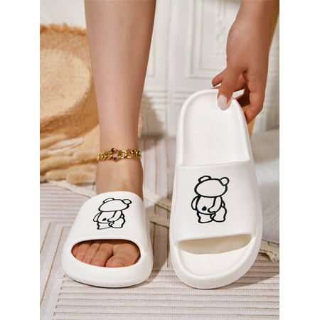 Women Cute Cartoon Bear Pattern Indoor/Outdoor Thick-Soled Flip-Flops Daily Casual Wear Plush Slippers
Women Cute Cartoon Bear Pattern Indoor/Outdoor Thick-Soled Flip-Flops Daily Casual Wear Plush Slippers