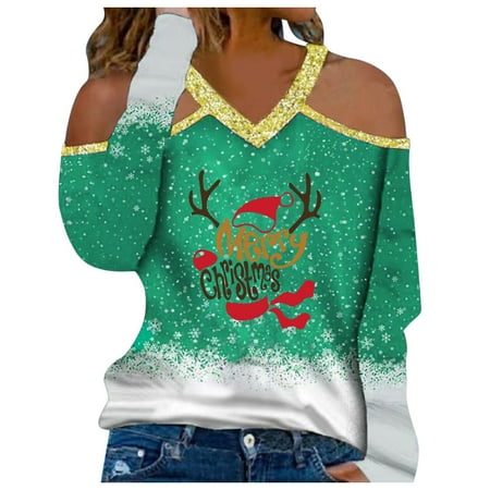 Pianpianzi Scrub Long Sleeve Undershirt Women Tee Shirts for Women Lady Exercise Short Women Casual V-neck Christmas Print Long Sleeve Blouse Pullover Shirt Cold Shoulder Tops
Pianpianzi Scrub Long Sleeve Undershirt Women Tee Shirts for Women Lady Exercise Short Women Casual V-neck Christmas Print Long Sleeve Blouse Pullover Shirt Cold Shoulder Tops