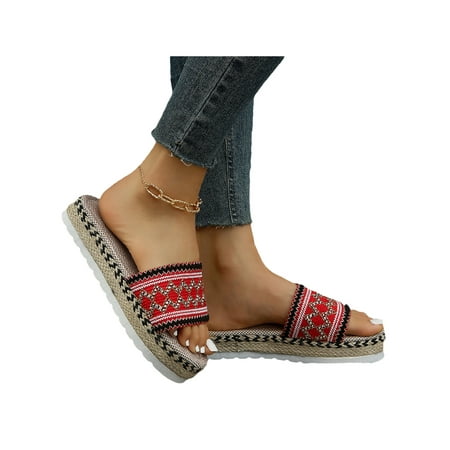 Welliumy Womens Platform Sandal Thick Sole Wedge Sandals Peep Toe Summer Slides Street Espadrille Outdoor Non-Slip Slip On Casual Shoes Red 6.5
Welliumy Womens Platform Sandal Thick Sole Wedge Sandals Peep Toe Summer Slides Street Espadrille Outdoor Non-Slip Slip On Casual Shoes Red 6.5