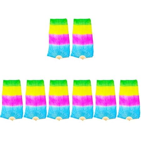TOYMYTOY 8 pcs Portable Color Gradient Fans Colorful Silk Fabric Fans Dance Performance Fans
TOYMYTOY 8 pcs Portable Color Gradient Fans Colorful Silk Fabric Fans Dance Performance Fans