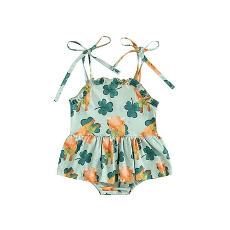 Bslissey Baby Girls Cute Romper Dress Western Cow Shamrock Print Sleeveless Ruffle Jumpsuit Infant Bandage Straps Bodysuit Dress Summer Daily Clothes 3M 6M 9M 12M 18M
Bslissey Baby Girls Cute Romper Dress Western Cow Shamrock Print Sleeveless Ruffle Jumpsuit Infant Bandage Straps Bodysuit Dress Summer Daily Clothes 3M 6M 9M 12M 18M