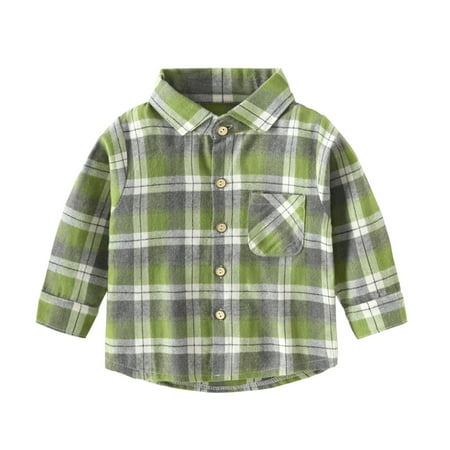 Gpaecead Plaid Dress Shirt for Kids Toddler Baby Boys Girls Long Sleeve Button Down Plaid Sweater Coat Tops Fall Clothes Green
Gpaecead Plaid Dress Shirt for Kids Toddler Baby Boys Girls Long Sleeve Button Down Plaid Sweater Coat Tops Fall Clothes Green