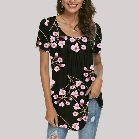 Kakina CMSX Clearance Womens Shirts for Summer Women Fashion Printed Casual Round Neck Short Sleeve Loose T-Shirt Blouse Tops
Kakina CMSX Clearance Womens Shirts for Summer Women Fashion Printed Casual Round Neck Short Sleeve Loose T-Shirt Blouse Tops