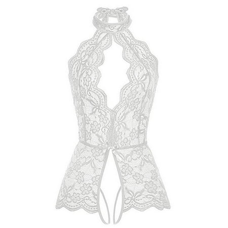 FEIWO Women Sexy G-String Lingerie Deep V Floral Lace Babydoll Underwear Nightwear See Through Crotchless Bodysuit Backless Sleepwears White 2XL
FEIWO Women Sexy G-String Lingerie Deep V Floral Lace Babydoll Underwear Nightwear See Through Crotchless Bodysuit Backless Sleepwears White 2XL