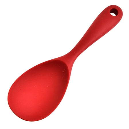 

1Pc Silica Gel Rice Spoon Non-stick Rice Spoon Soup Rice Spoon Supply (Red)