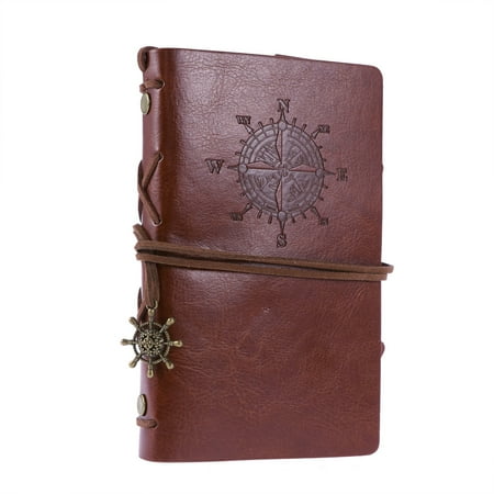 OUNONA Retro Leather Cover Refillable Blank Line Spiral Notebook Corsair Pendants Nautical Journal - Small (Light Brown)
OUNONA Retro Leather Cover Refillable Blank Line Spiral Notebook Corsair Pendants Nautical Journal - Small (Light Brown)