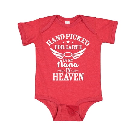 Inktastic Handpicked for Earth by My Nana in Heaven with Angel Wings Gift Baby Boy or Baby Girl Bodysuit
Inktastic Handpicked for Earth by My Nana in Heaven with Angel Wings Gift Baby Boy or Baby Girl Bodysuit