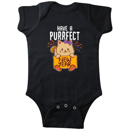 Inktastic Cat New Years Greeting Gift Baby Girl Bodysuit