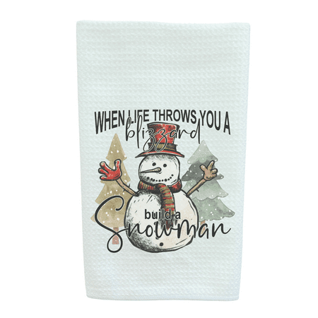 When Life Throws You a Blizzard Build a Snowman Waffle Weave Kitchen Dish Towel
When Life Throws You a Blizzard Build a Snowman Waffle Weave Kitchen Dish Towel