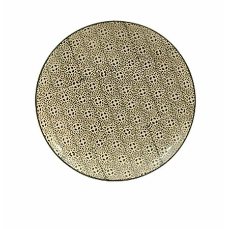 Bloomingville 8 inch Karine Danish Style Geometric Plate - Cream / Green