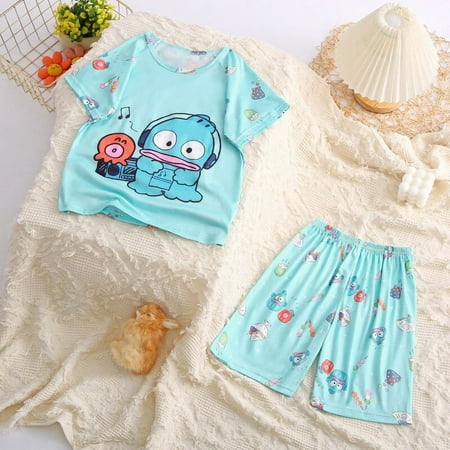 Kawaii Sanrios Hello kittys Kuromi Cinnamoroll Children s Summer Thin Pajama Two-piece Set Cute Short Sleeved Shorts Home Clothe
Kawaii Sanrios Hello kittys Kuromi Cinnamoroll Children s Summer Thin Pajama Two-piece Set Cute Short Sleeved Shorts Home Clothe