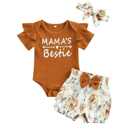Calsunbaby Kids Baby Girls Romper Set Flying Short Sleeve Letter Romper Shorts Headband Summer Outfits Clothes Brown 18-24 Months
Calsunbaby Kids Baby Girls Romper Set Flying Short Sleeve Letter Romper Shorts Headband Summer Outfits Clothes Brown 18-24 Months