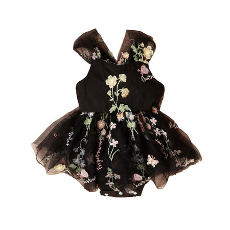 Caveitl 6-9 Months Baby Girls Summer Cute Flower Embroidery Jumpsuit Mesh Princess Sleeveless Jumpsuit Sleeveless Round-Neck Mid-Calf Dress Black
Caveitl 6-9 Months Baby Girls Summer Cute Flower Embroidery Jumpsuit Mesh Princess Sleeveless Jumpsuit Sleeveless Round-Neck Mid-Calf Dress Black