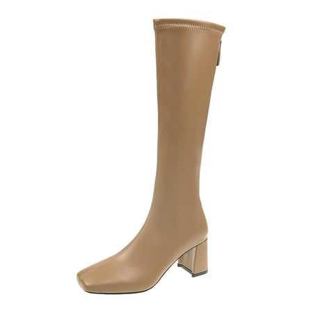 Women Walking Shoes Fashion Autumn And Winter Women Knee High Boots Thick Heel Middle Heel Square Toe Solid Color Back Zipper Comfortable And Casual Khaki
Women Walking Shoes Fashion Autumn And Winter Women Knee High Boots Thick Heel Middle Heel Square Toe Solid Color Back Zipper Comfortable And Casual Khaki