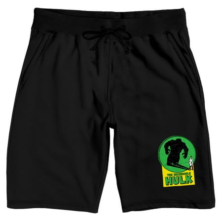 Marvel The Incredible Hulk Men’s Black Sleep Pajama Shorts-Large