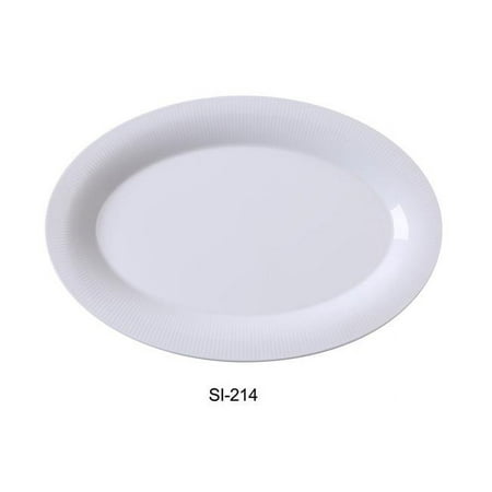 

14 x 9.75 in. Siena Porcelain Platter Bone White - Pack of 12